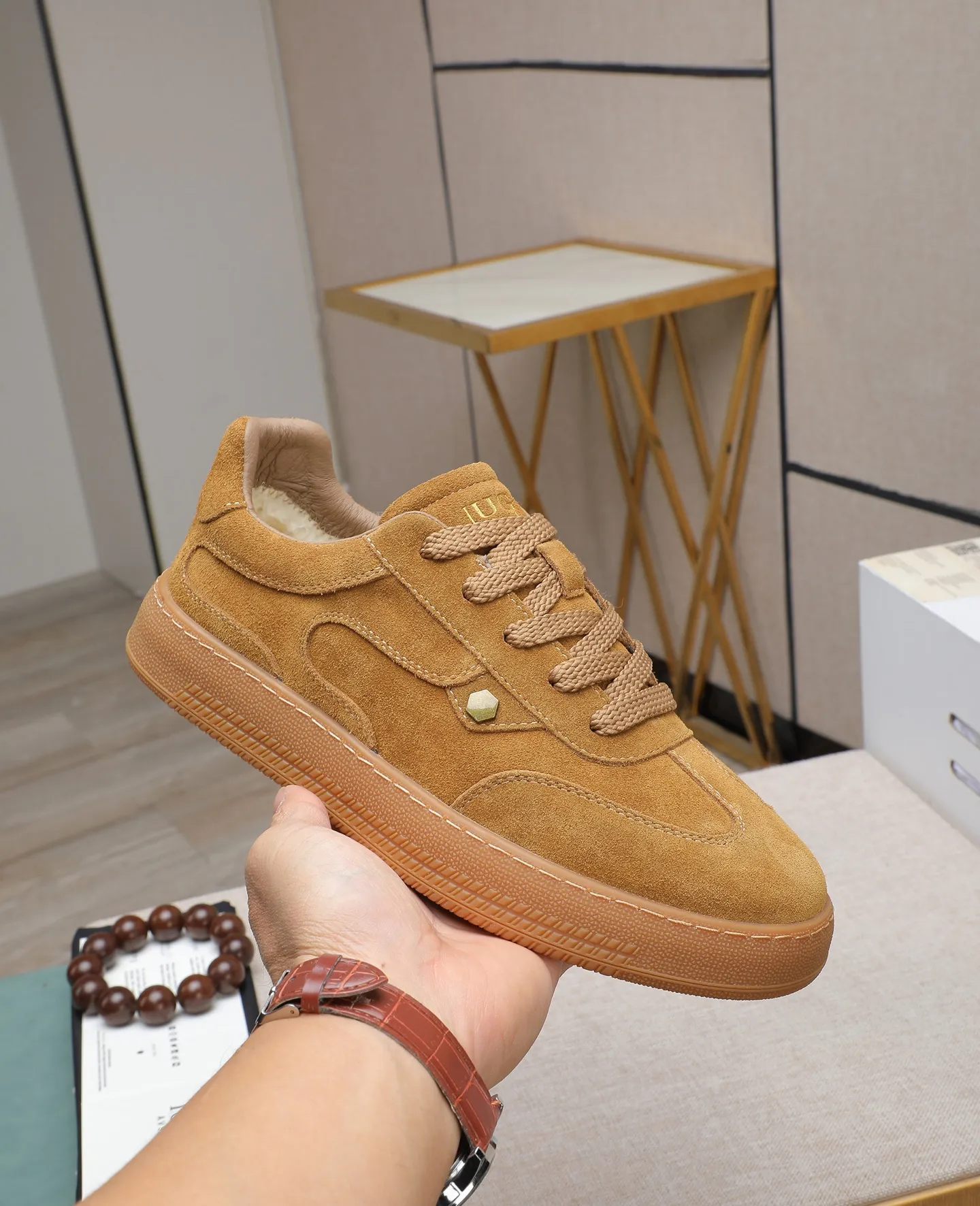 Men's shoes 💰540 IUGGI new retro presbyopia men's shoes, casual and versatile, full of high-end sense, fashionable, luxury and personalized style, joint style, retro presbyopia factor, full of handsome style, first layer suede cowhide, lining wool, rubber outsole, light and non-slip size: 39-44